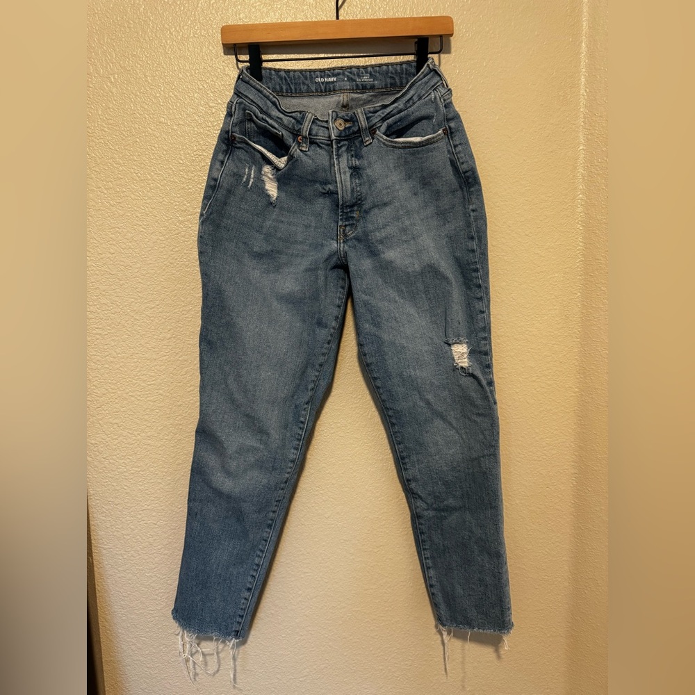 Old Navy High-waisted OG Straight Ankle Jeans Size 8 light wash